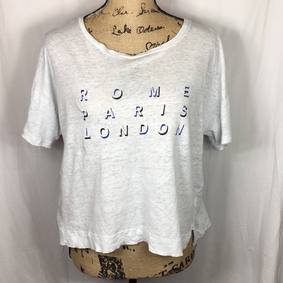 Madewell Tops - Madewell SS Linen Gray Tee Medium